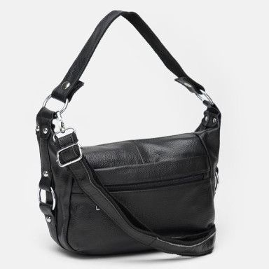 Женская кожаная сумка Borsa Leather K1131-black
