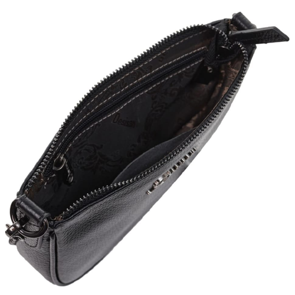 Сумка жіноча шкіряна Desisan 6070-011 чорний флотар