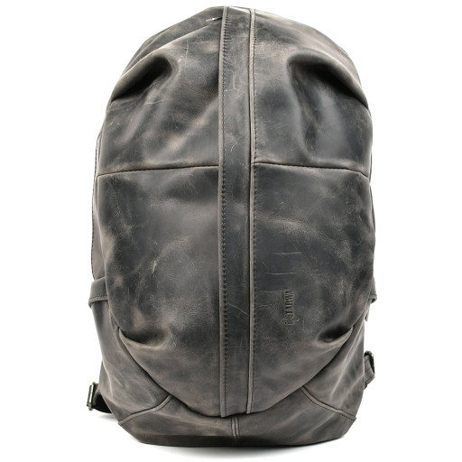 Мужской кожаный городской рюкзак крейзи хорс RJ-7341-3md TARWA серый