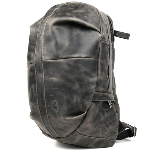 Мужской кожаный городской рюкзак крейзи хорс RJ-7341-3md TARWA серый