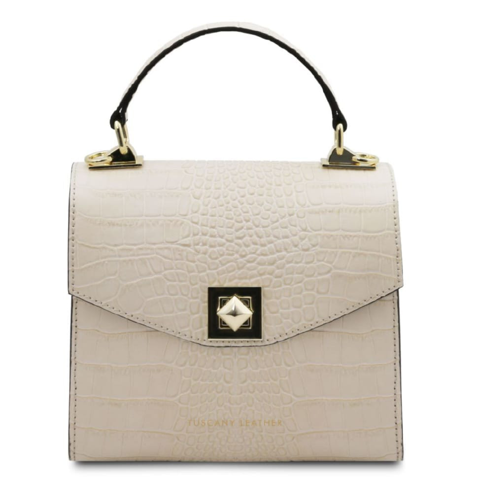 Жіноча сумка Atena з принтом під крокодила Tuscany TL142267