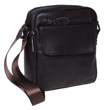 Мужская кожаная сумка коричневого цвета Borsa Leather 100316-brown