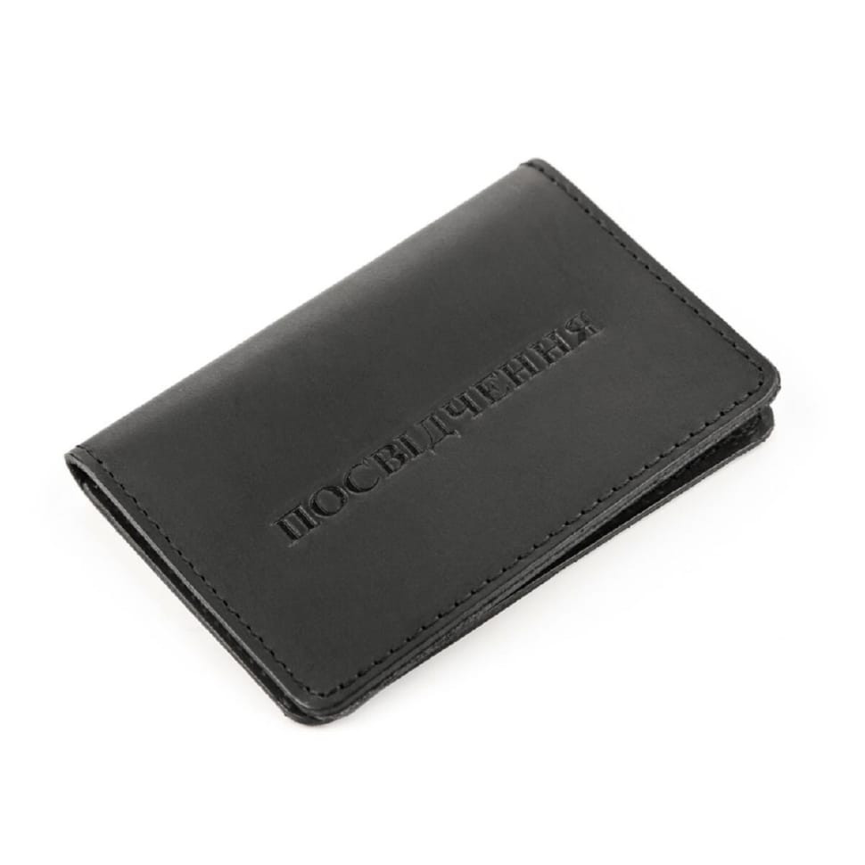 Обкладинка для посвідчення Shvigel 13929 шкіряна Чорна