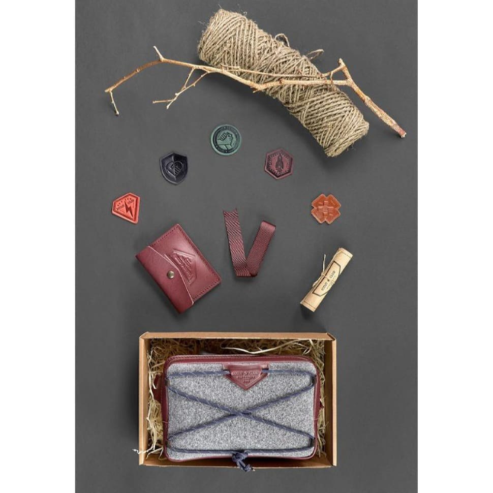 Дитячий набір аксесуарів скаута для дівчаток, бордовий