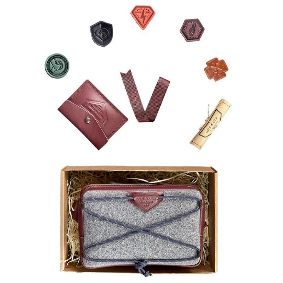 Дитячий набір аксесуарів скаута для дівчаток, бордовий