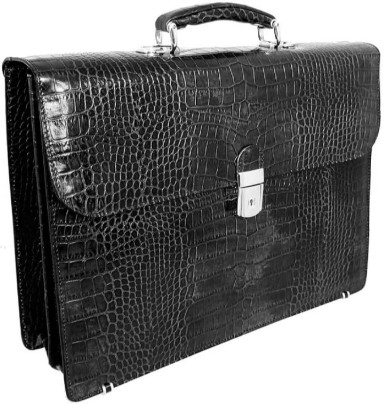Pratesi KNE387 - Donatello King Briefcase in cow leather King Black