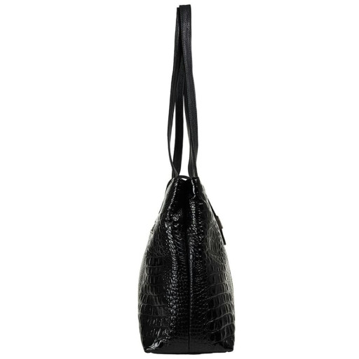 Сумка женская кожа Desisan 1521-583 черный кроко лак