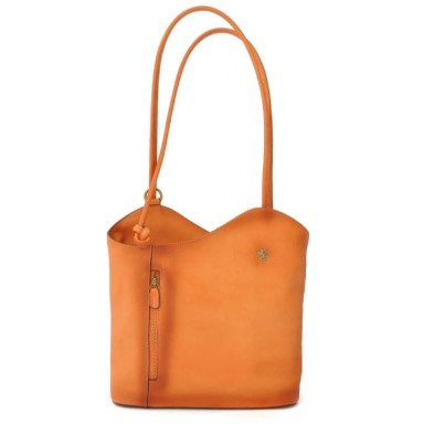 Pratesi BAR465 - Consuma Shoulder Bag in cowhide leather Bruce Orange