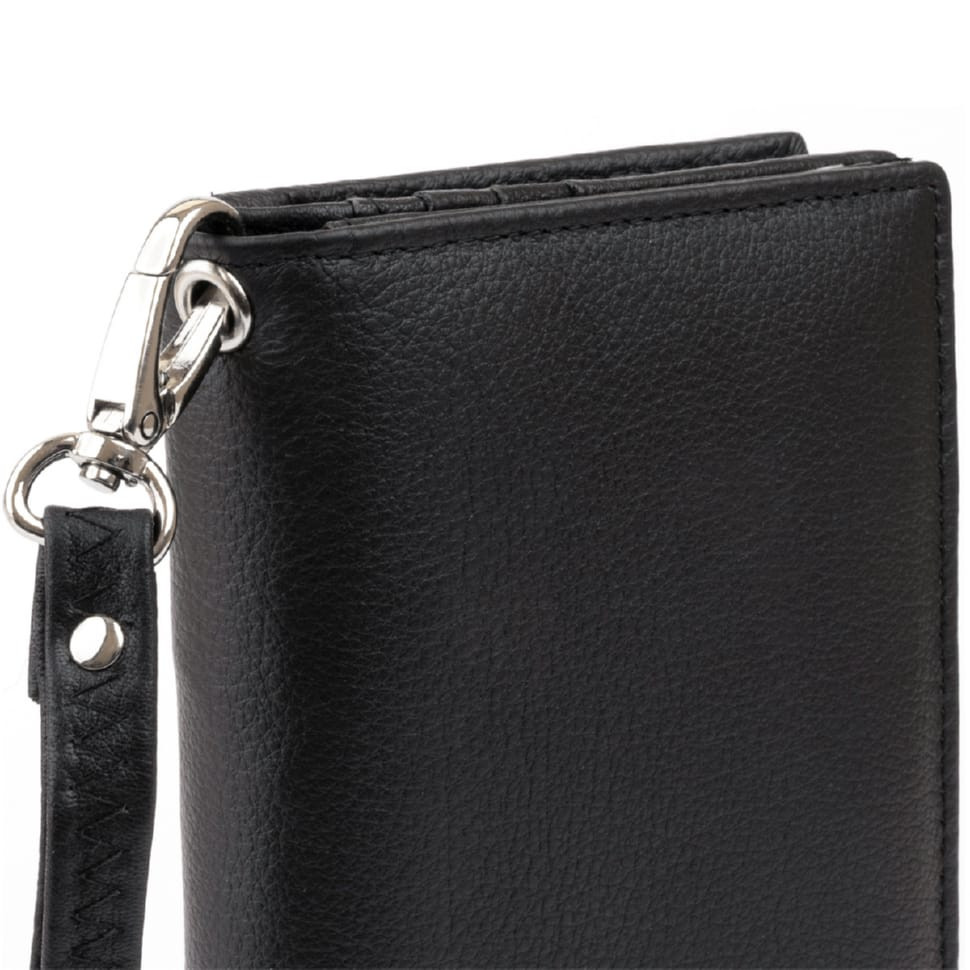 Вертикальный кошелек кожаный женский ST Leather 19274 Черный