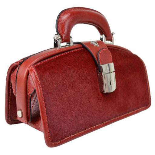 Pratesi CCL120/N - Lady Brunelleschi Cavallino Handbag in real leather Lady Brunelleschi C120/N Cherry