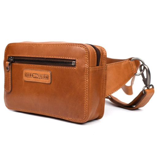 Поясна шкіряна сумка (Італія) Hill Burry HB15095 руда