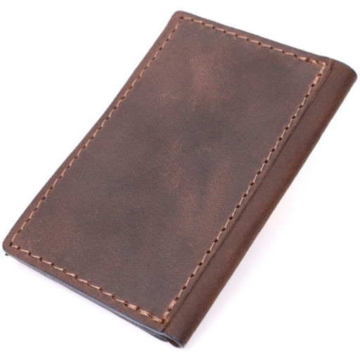 Практичний картхолдер з утримувачем для Apple AirTag з натуральної шкіри GRANDE PELLE 11606 Коричневий