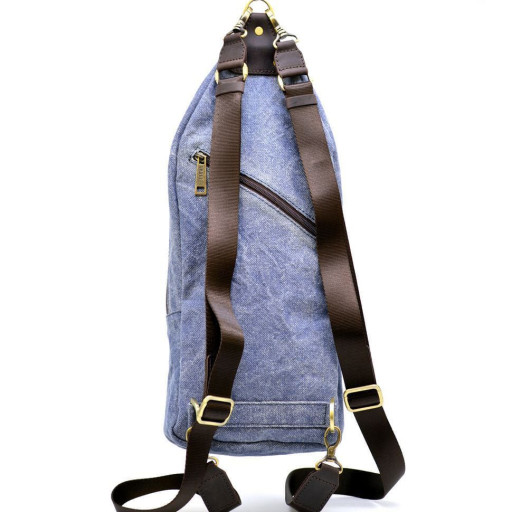 Слінг-рюкзак мікс тканини канвасу і шкіри RKj-2017-4lx TARWA