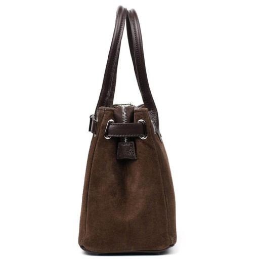Замшева жіноча сумка тоут Італія Firenze fz382635 у кольорі з ременем