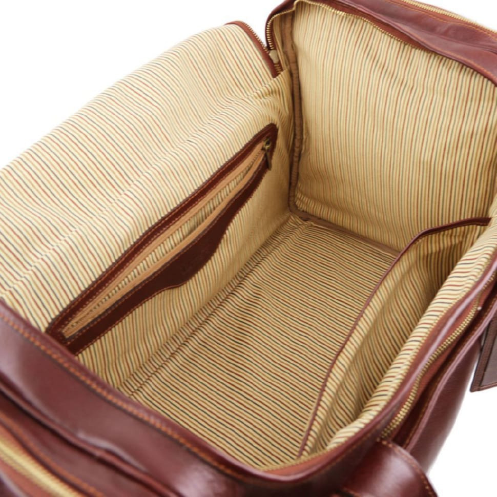 Дорожня шкіряна сумка з бічними кишенями - Великий розмір TL Voyager TL141281