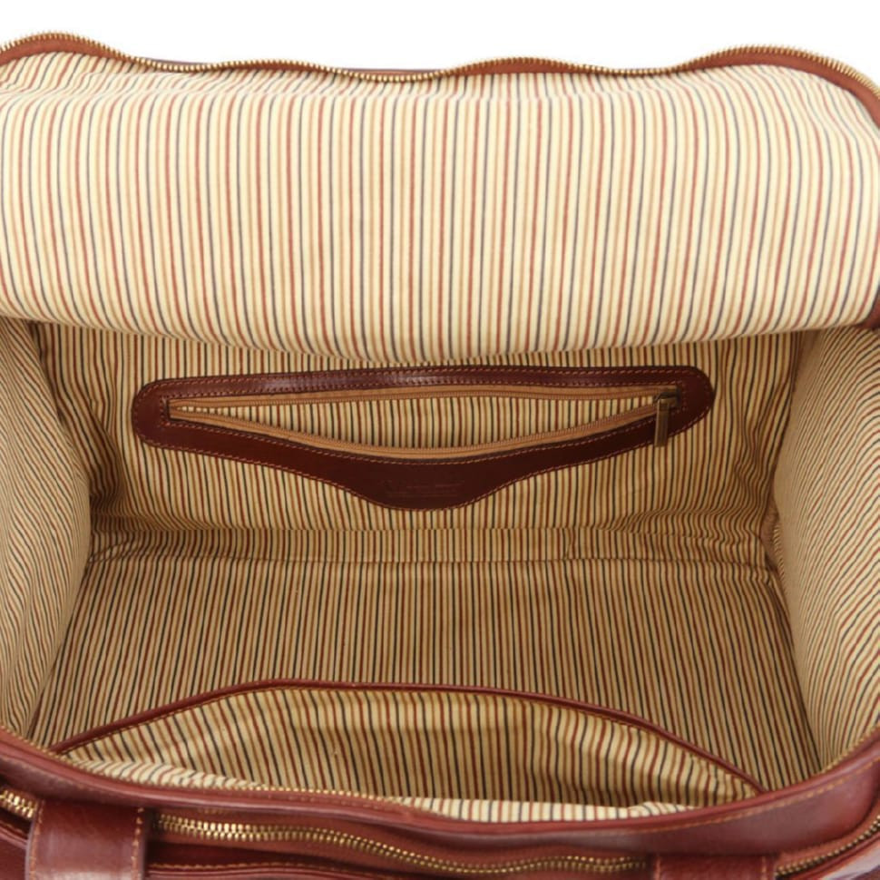 Дорожня шкіряна сумка з бічними кишенями - Великий розмір TL Voyager TL141281