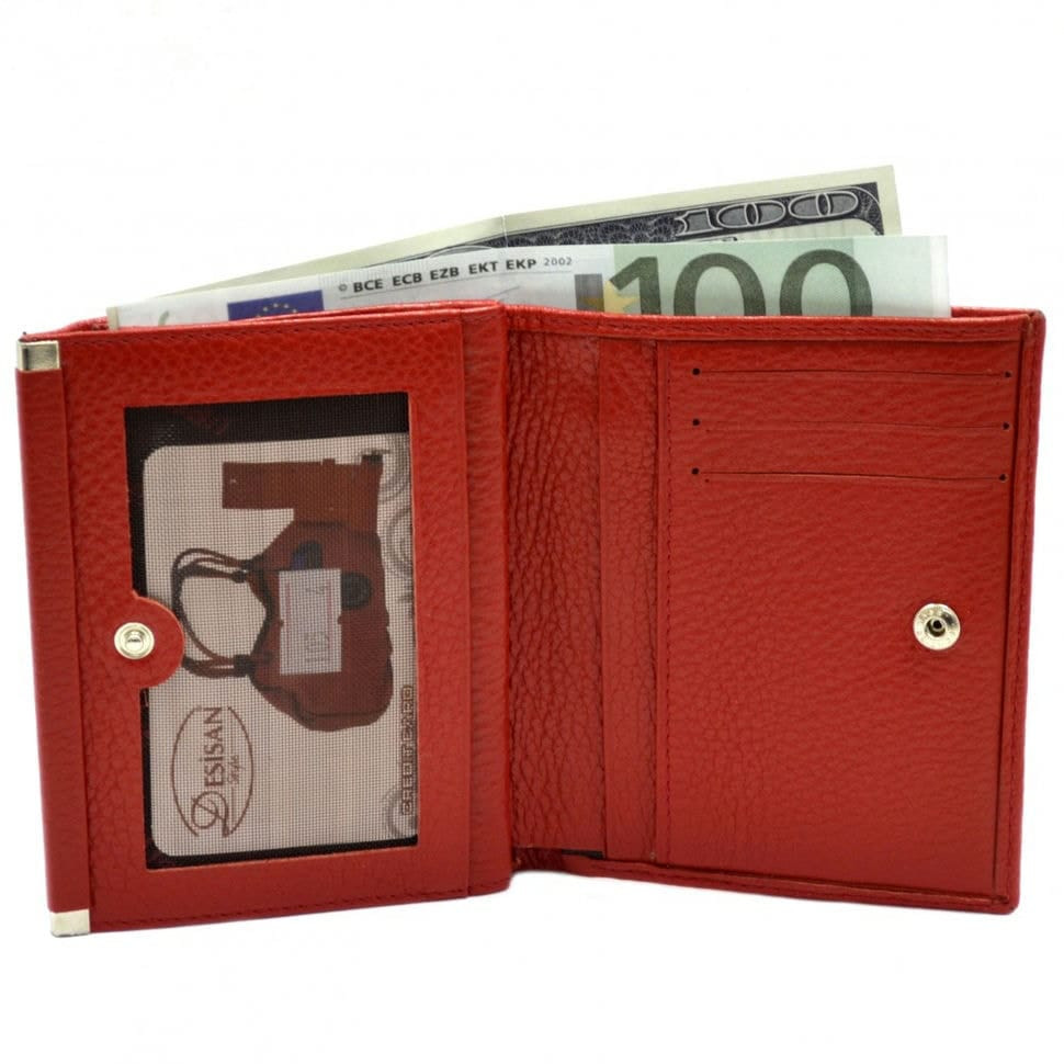 Гаманець жіночий шкіряний Desisan 105-04 червоний флотар