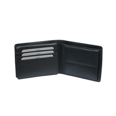 Leather wallet Cortina 5057 nero black
