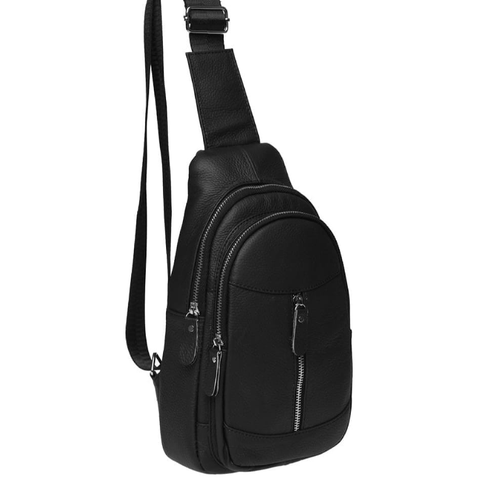 Чоловік шкіряний рюкзак Borsa Leather K1318-black