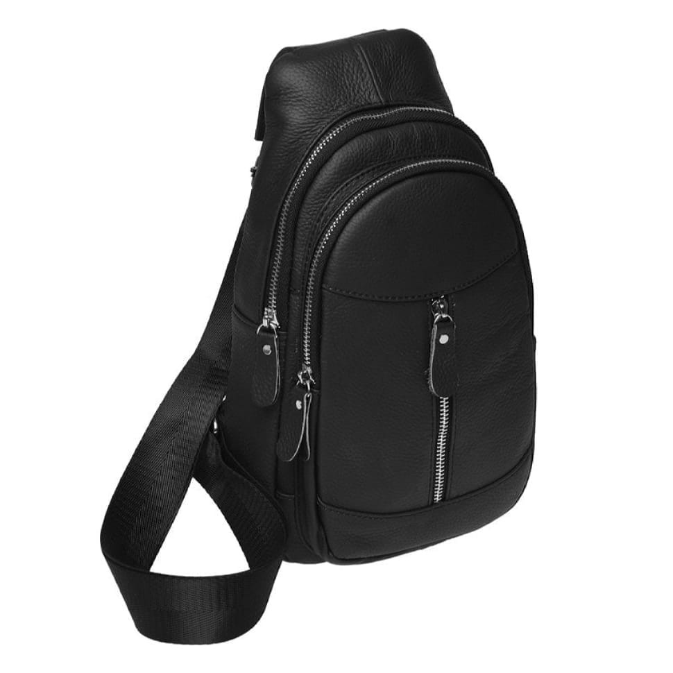 Чоловік шкіряний рюкзак Borsa Leather K1318-black