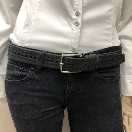 Шкіряний ремень 0192/35 nero чорний TONY PEROTTI