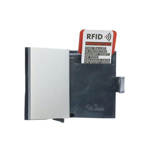 Кредитниця шкіряна Nevada 3768 з системою RFID navy синій