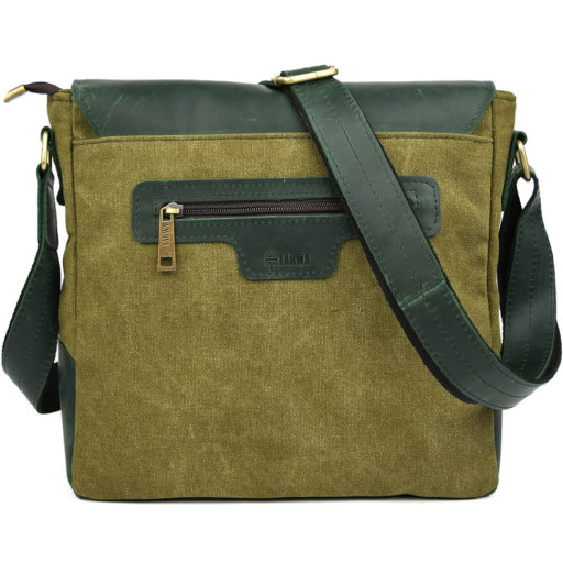 Сумка через плече розміру А4 з парусини та шкіри REE-6601-3md TARWA