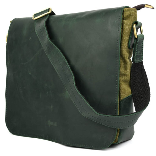 Сумка через плече розміру А4 з парусини та шкіри REE-6601-3md TARWA