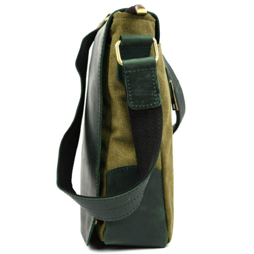 Сумка через плече розміру А4 з парусини та шкіри REE-6601-3md TARWA