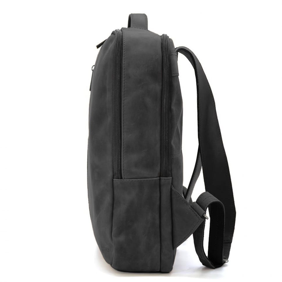 Leather backpack black TARWA RA-7287-3md horse leather