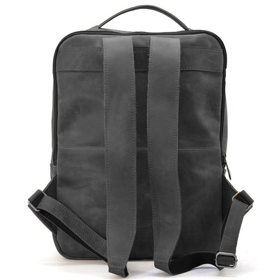 Leather backpack black TARWA RA-7287-3md horse leather