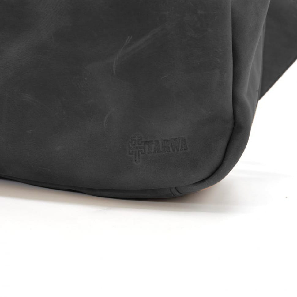 Leather backpack black TARWA RA-7287-3md horse leather