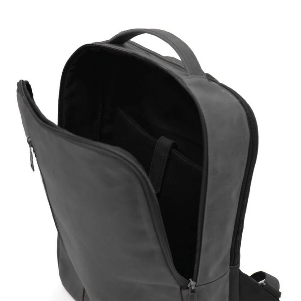 Leather backpack black TARWA RA-7287-3md horse leather