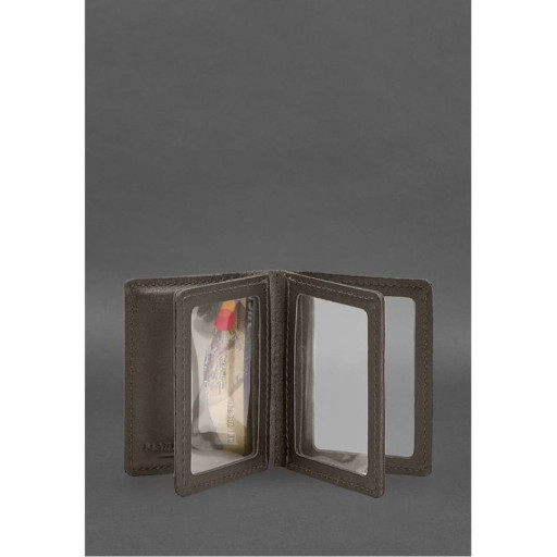 Шкіряна обкладинка для посвідчення водія, ID і пластикових карток 2.1 темно-бежевий