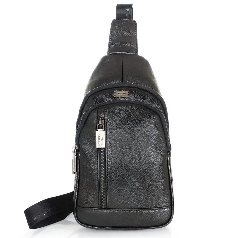 Слінг із натуральної шкіри колір чорний Ricardo Pruno RP-F-A25F-5605A