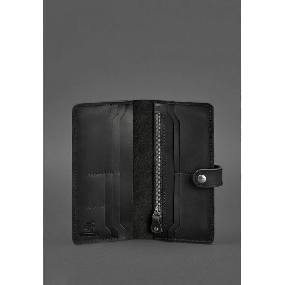 Шкіряне портмоне 7.0 Чорне Crazy Horse