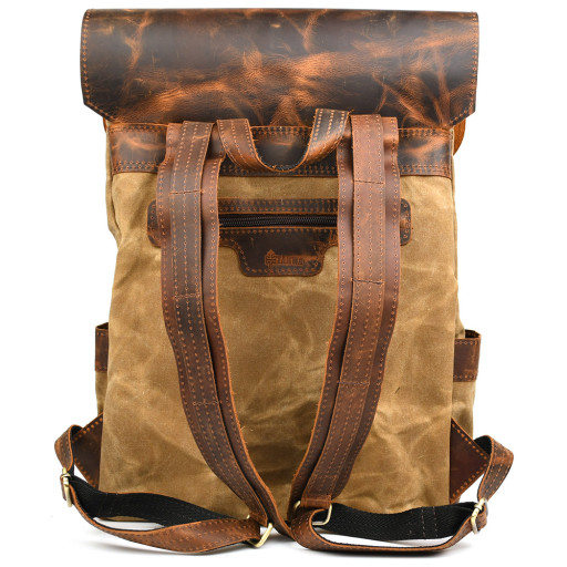 Рюкзак для ноутбука із канвас та крейзі хорс RYw-9001-4lx бренду TARWA