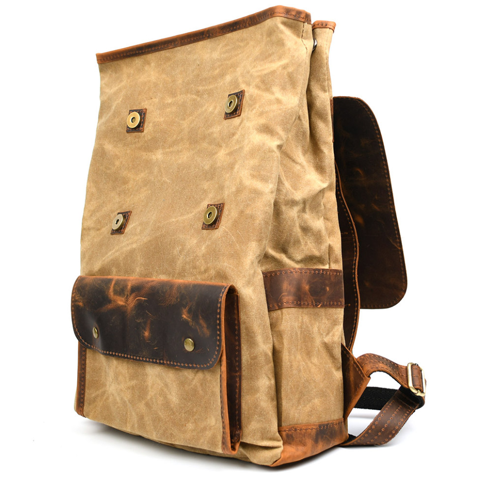 Рюкзак для ноутбука із канвас та крейзі хорс RYw-9001-4lx бренду TARWA