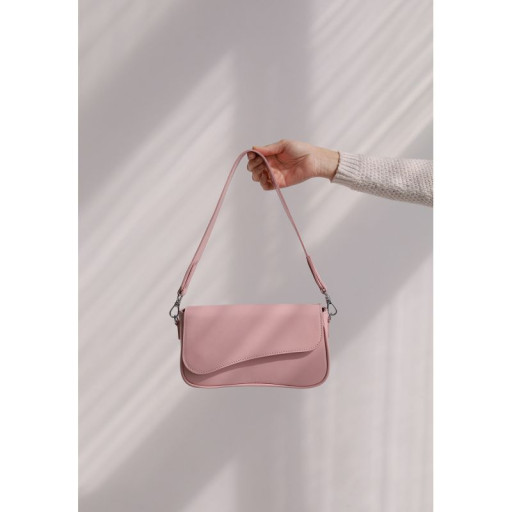 Жіноча шкіряна сумка Nona 2.0 рожева краст