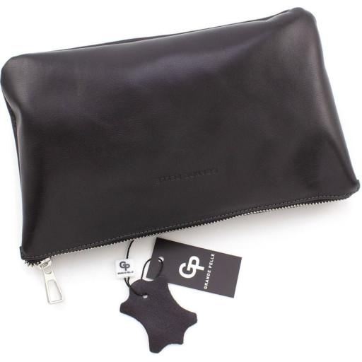 Барсетка чоловіча клатч, чорний Grande Pelle