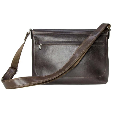 Mens messenger bag with flap Grande Pelle 753620
