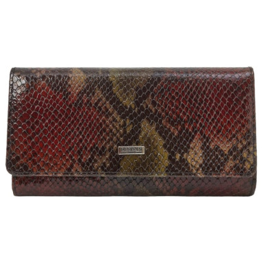 Кошелек женский кожаный Desisan 151-586 черно-зеленая змея
