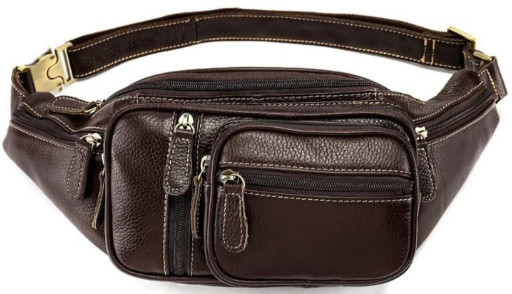 Поясна сумка чоловіча Vintage 14860 Коричнева