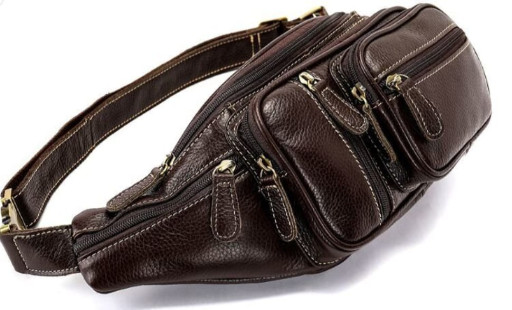 Поясна сумка чоловіча Vintage 14860 Коричнева