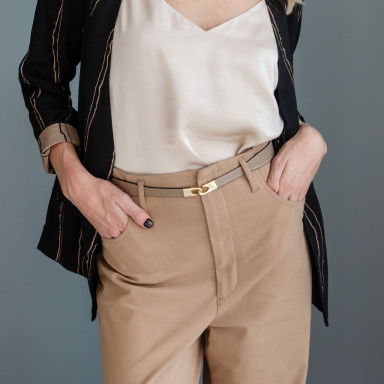 Women's leather belt - 90 sm