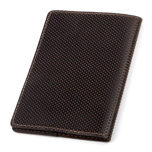 Обкладинка на паспорт Shvigel 13930 шкіряна Коричнева