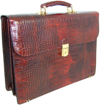 Pratesi KMA387 - Donatello King Briefcase in cow leather King Brown