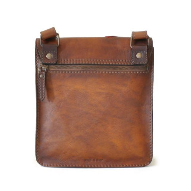 Pratesi BBL182/24 - Messanger Medium Cross Body Bag in cow leather Bruce Blue