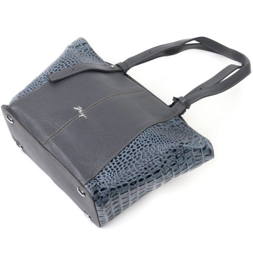 Ділова сумка KARYA 20833 шкіряна Сірий