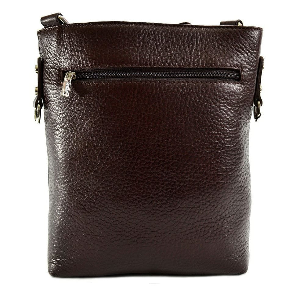 Барсетка мягкая кожаная DESISAN 1325-019 коричневый флотар